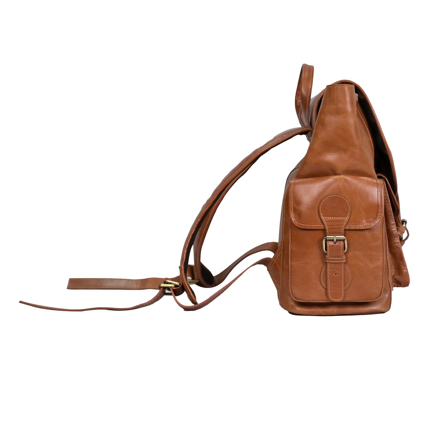 Premium Tan Color 100% Genuine Leather Backpack - Stylish, Durable, and Versatile Design for Everyday Comfort and Functionality"