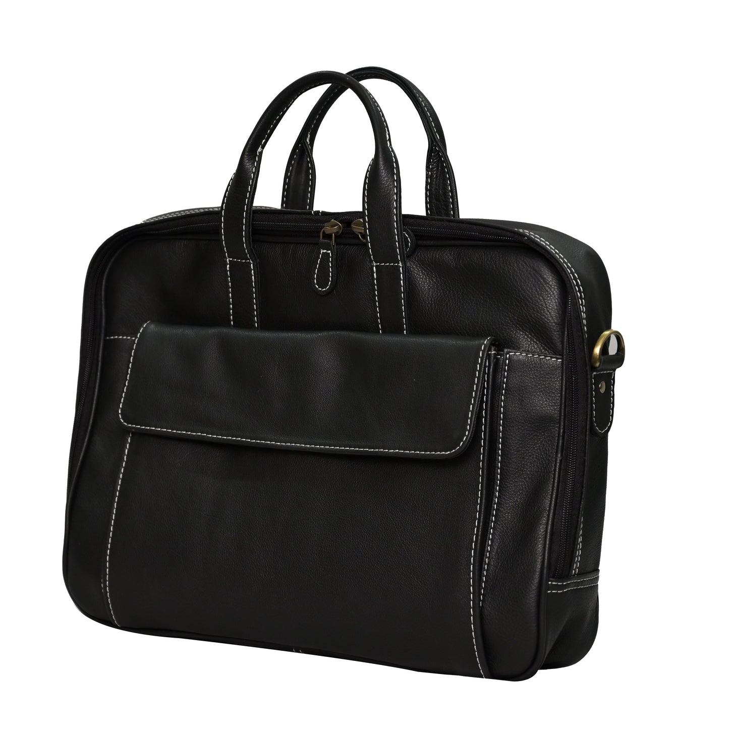 Premium Black Leather Laptop Bag: Stylish, Durable, and Perfectly Designed for the Modern Professional