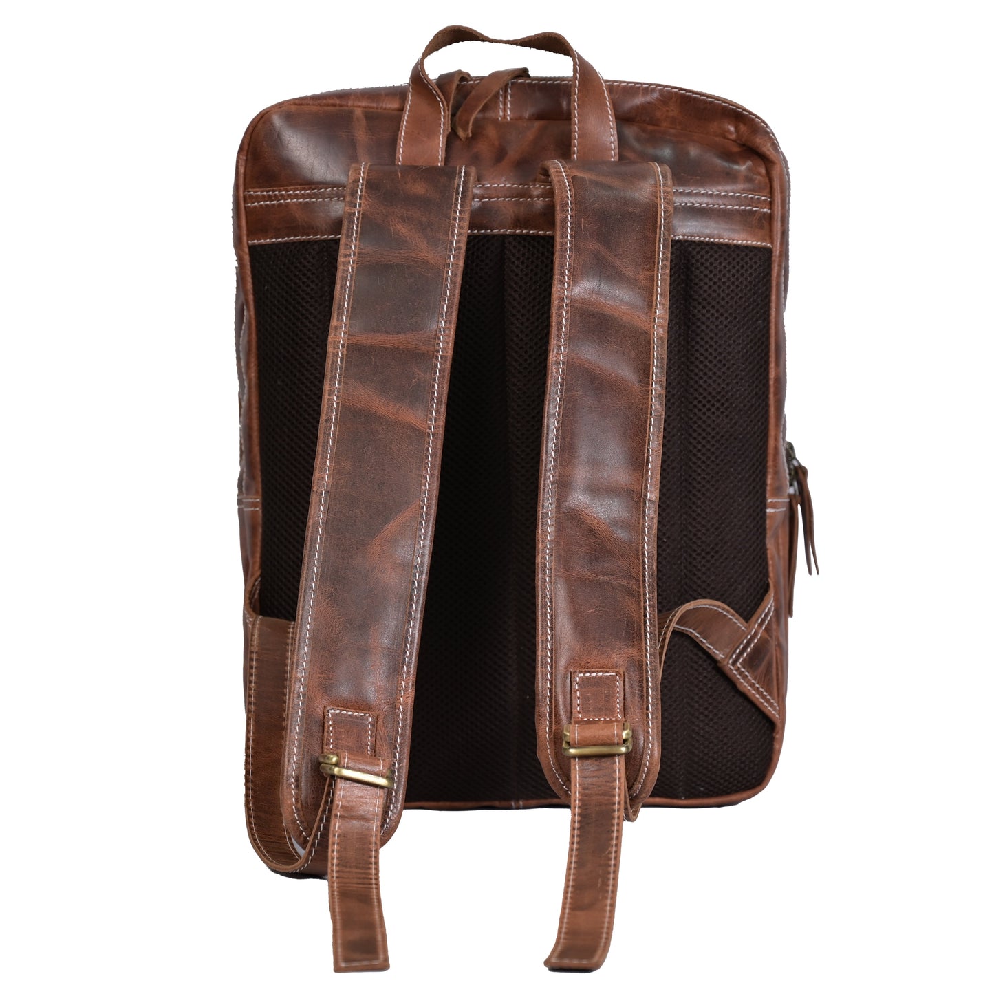 REONNDARLING Genuine Leather Brown Color Back Pack For Men/Women & Students For Multi Purpose