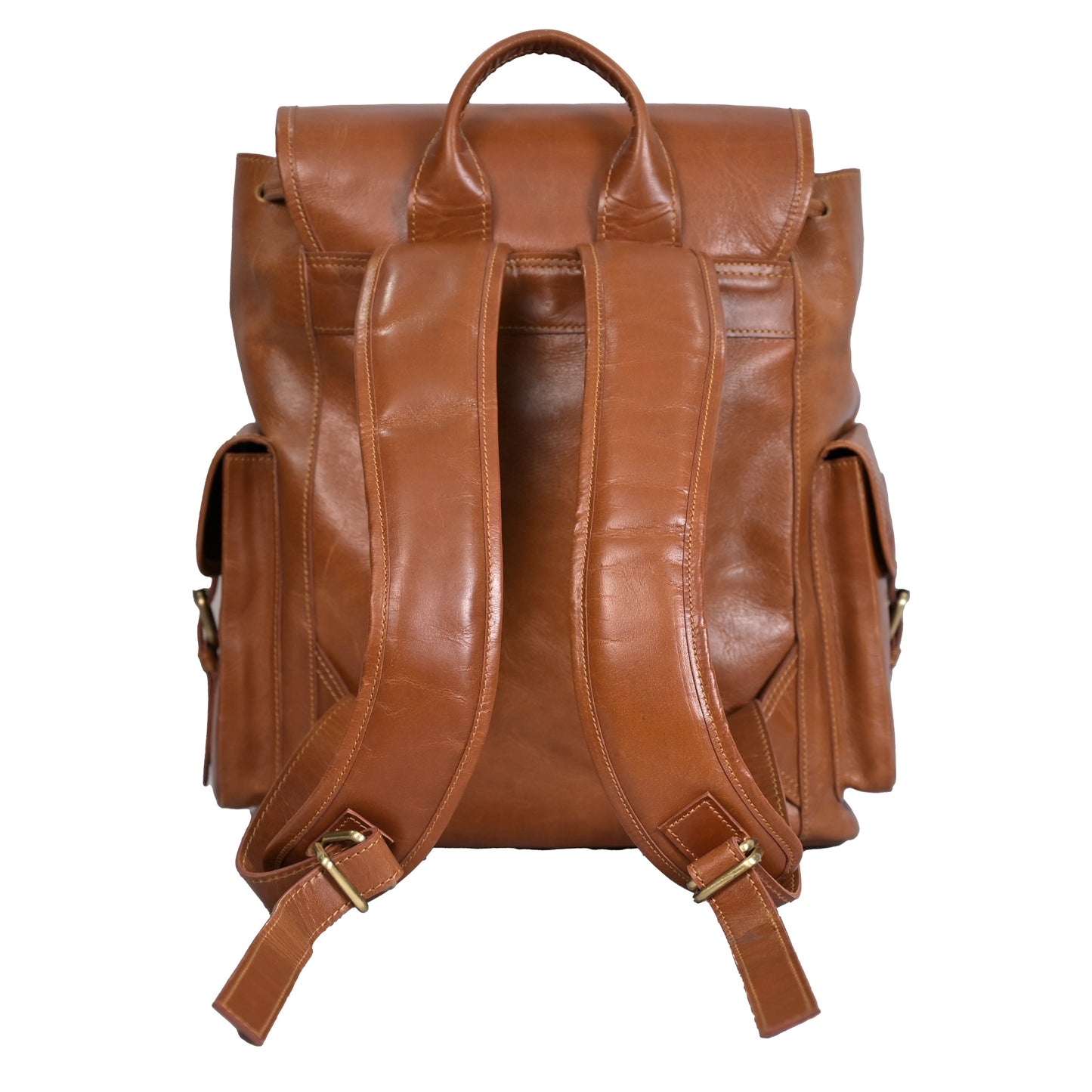 Premium Tan Color 100% Genuine Leather Backpack - Stylish, Durable, and Versatile Design for Everyday Comfort and Functionality"