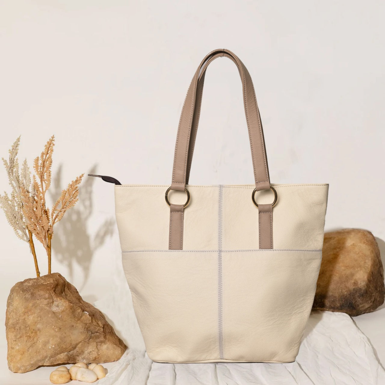 Modern Artisan Leather Tote Bag