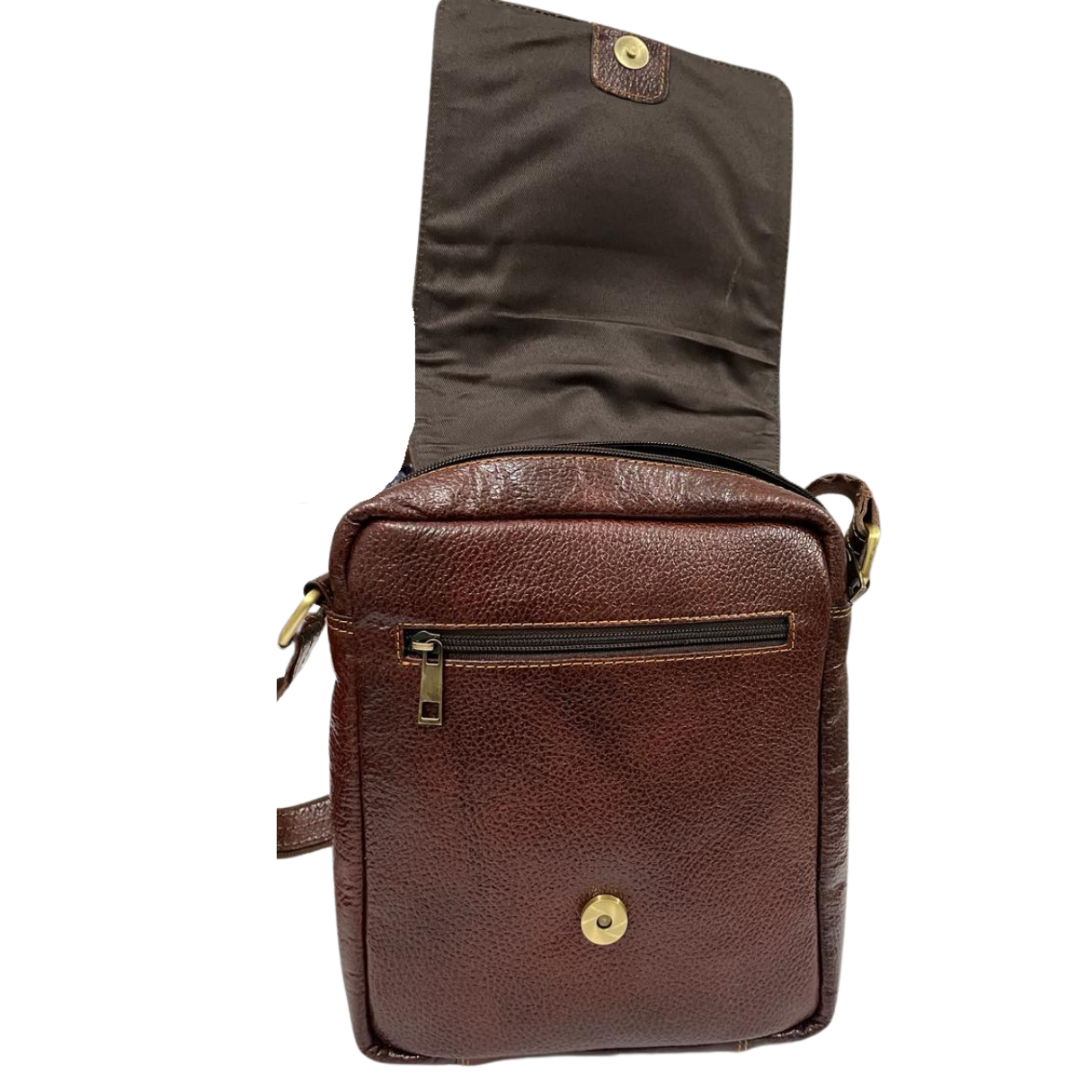 Classic Brown Genuine Leather Sling Side Bag - Timeless Style, Durable Quality for Everyday Comfort