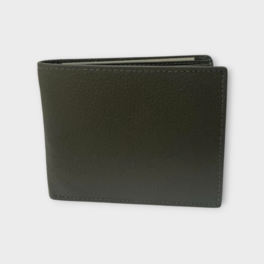 Reonndarling Genuine Leather Grey Color Wallet With Multiple Card Slots for men’s