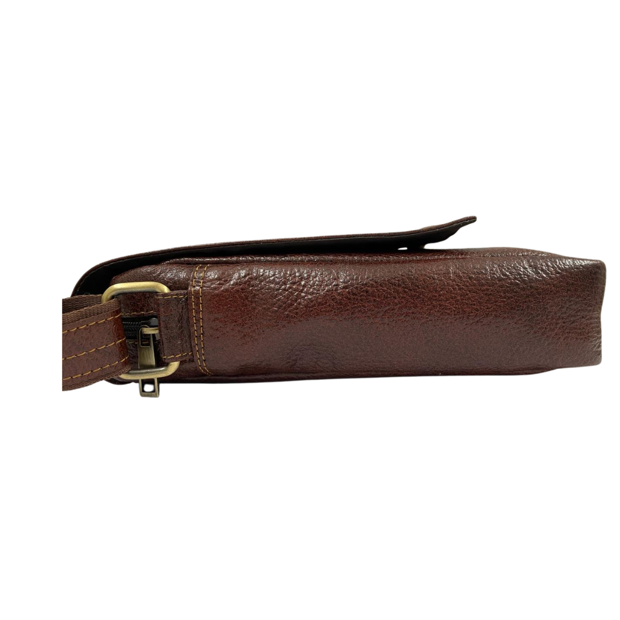 Classic Brown Genuine Leather Sling Side Bag - Timeless Style, Durable Quality for Everyday Comfort